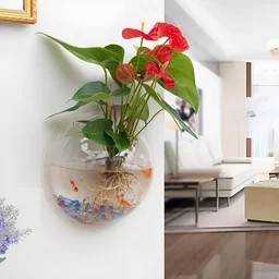 Wall Hanging Bowl Aquarium| Acrylic Aquarium| Suitable For Indoor or Outdoor - 9 Inch