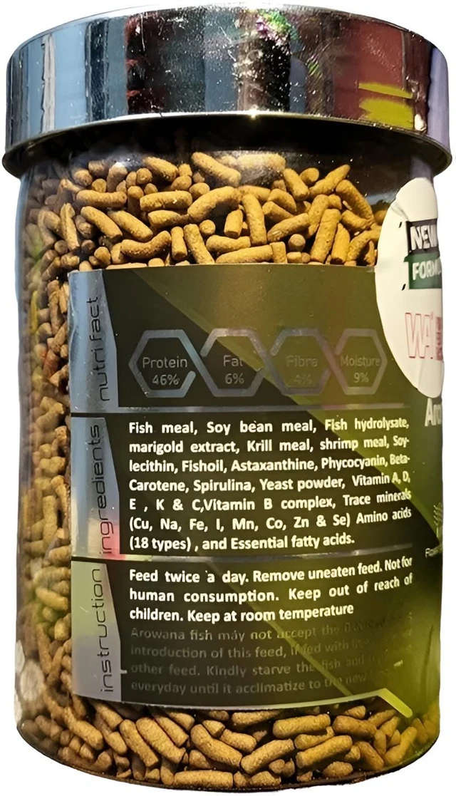 WA AROWANA NUTRI STICKS | FOOD FOR AROWANA FISH | 200GM/500ML - 200 GM