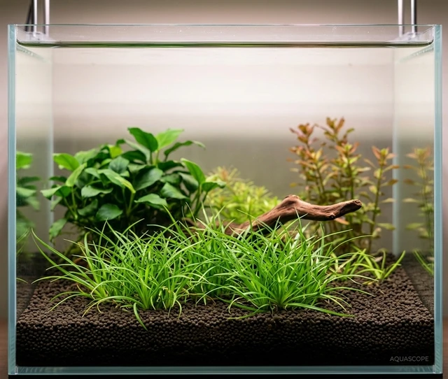 Juncus Repens Live Aquarium Plant | Freshwater Aquascaping Foreground & Midground Plant - stem