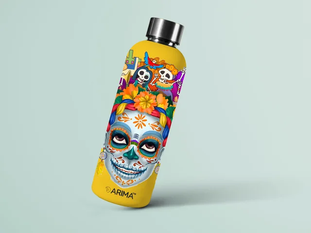 980ml Arima UV & 3D Printed - Skull Face - Yellow