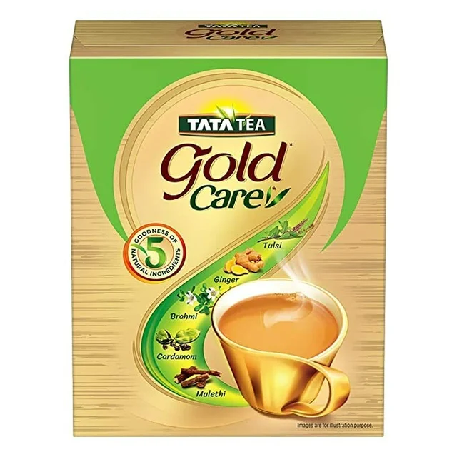 Tata Tea Gold Care Rich In Taste, Goodness Of Elaichi, Ginger, Tulsi, Brahmi & Mulethi, Black Tea - 250GM