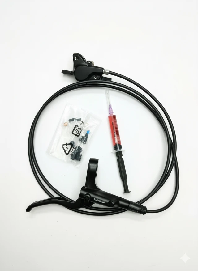 Shimano Hydraulic Rear Disc Brake MT201 With Shimano 5ml Bleeding Oil and Bleeding Needle (230mm)