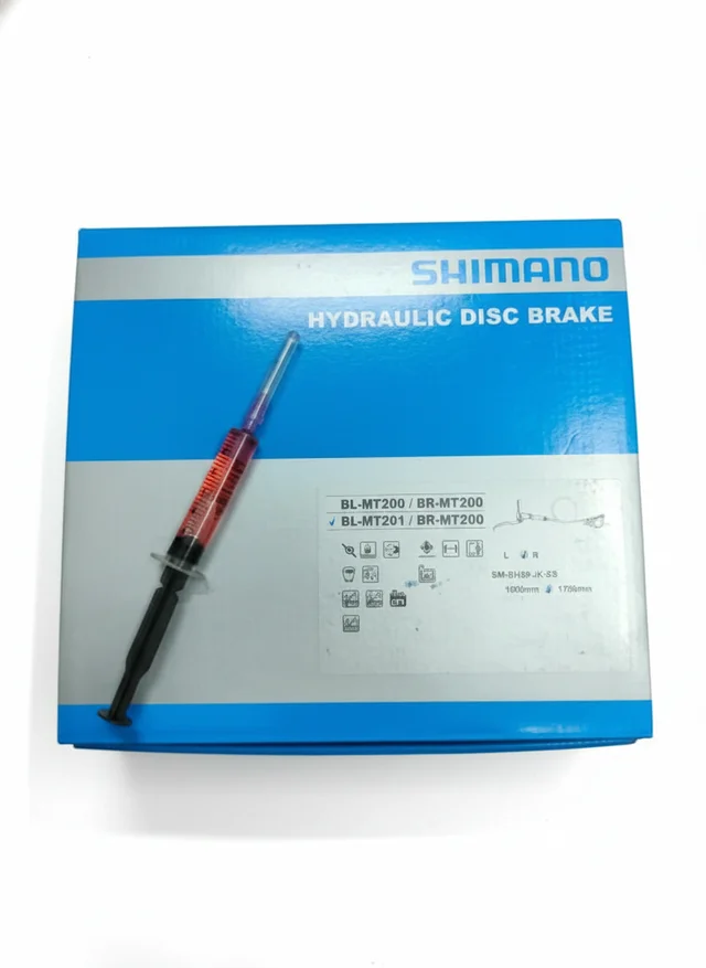 Shimano Hydraulic Rear Disc Brake MT201 With Shimano 5ml Bleeding Oil and Bleeding Needle (230mm)