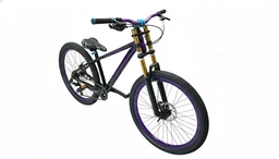 Custom Build mtb stunt cycle purple and black combination with Alloy-steel body