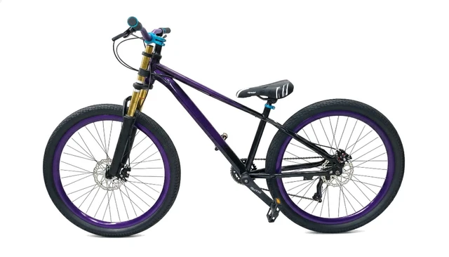 Custom Build mtb stunt cycle purple and black combination with Alloy-steel body