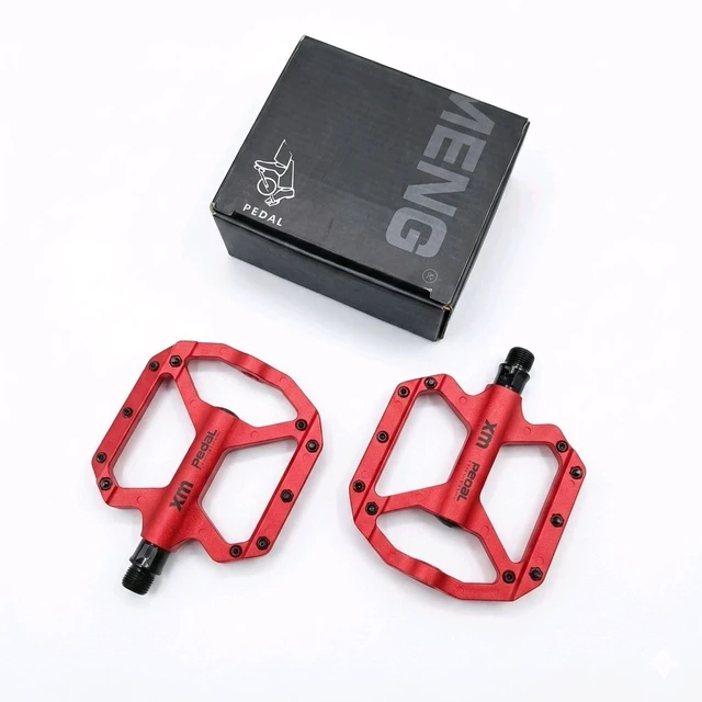 MTB Nylon Antiskid Red Pedal For Cycle.