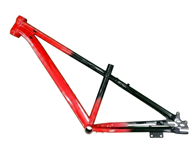 Custom Build MTB stunt cycle Red and black Dirt Frame (14inch) down alloy-steel material light weight.