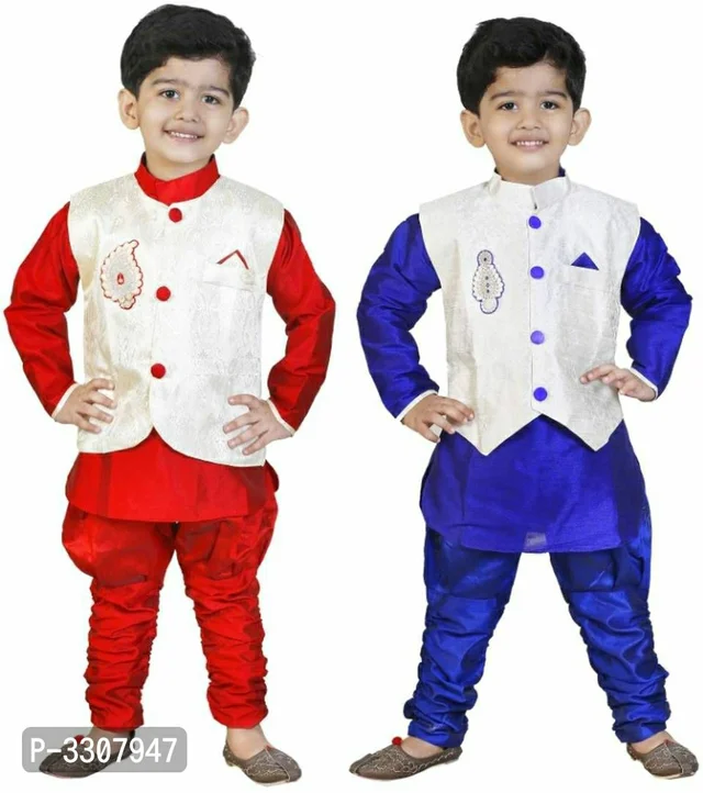 MODI SET FOR BOYS Combo - Delivery within 6-8 business days., Art silk, Return within 7 days of delivery. Full Refund., Free shipping, 2-3 years, Ethenic Jacket