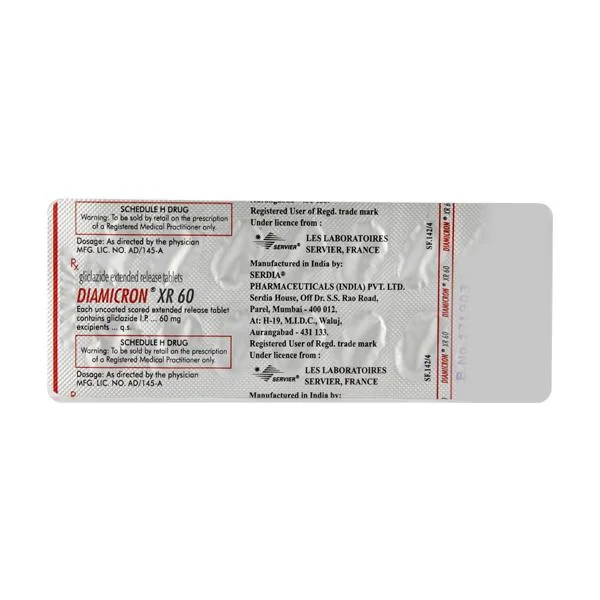 Diamicron XR 60 Tablet - Prescription Required