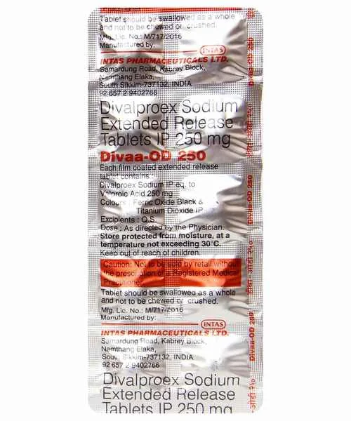 Divaa-OD 250 Tablet - Prescription Required