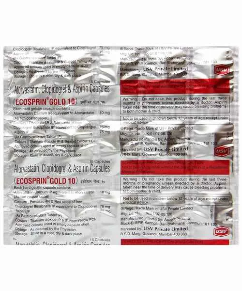 Ecosprin Gold 10 Capsule - Prescription Required