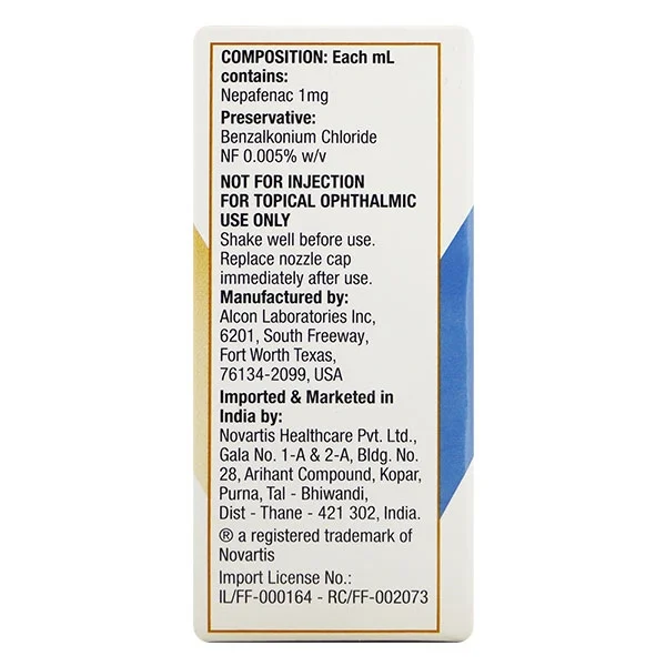 Nevanac Opthalmic Suspension - Prescription Required