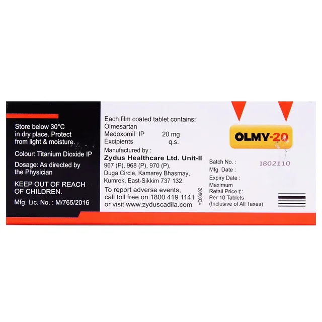 Olmy 20 Tablet - Prescription Required