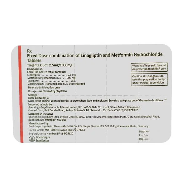 TRAJENTA DUO 1000MG 1*10