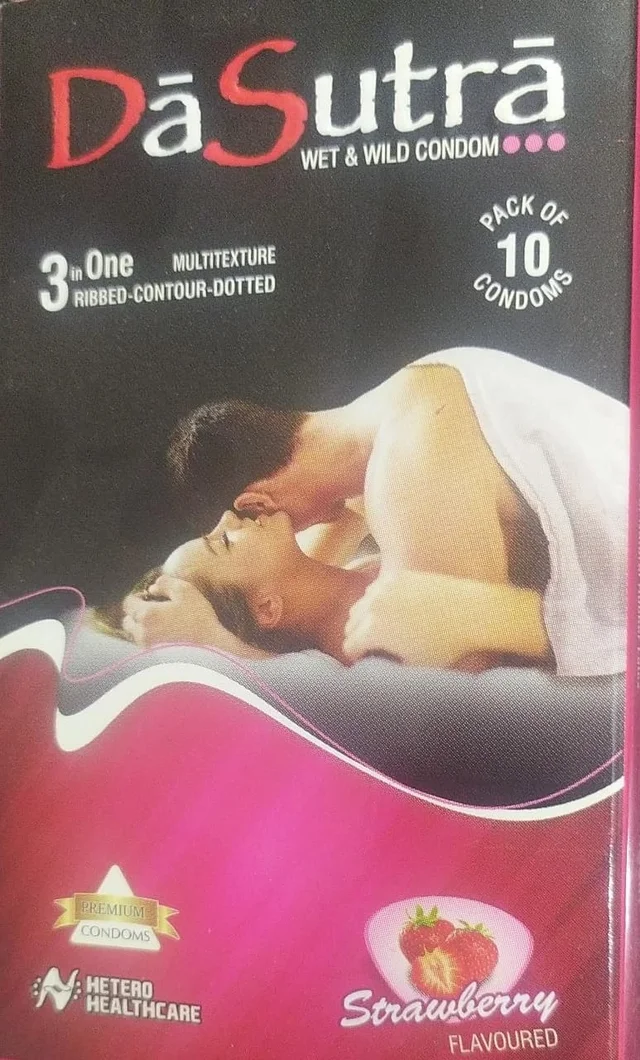 Da Sutra Wet & Wild Condom Strawberry Flavour