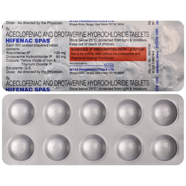 Hifenac Spas Tablet - Prescription Required
