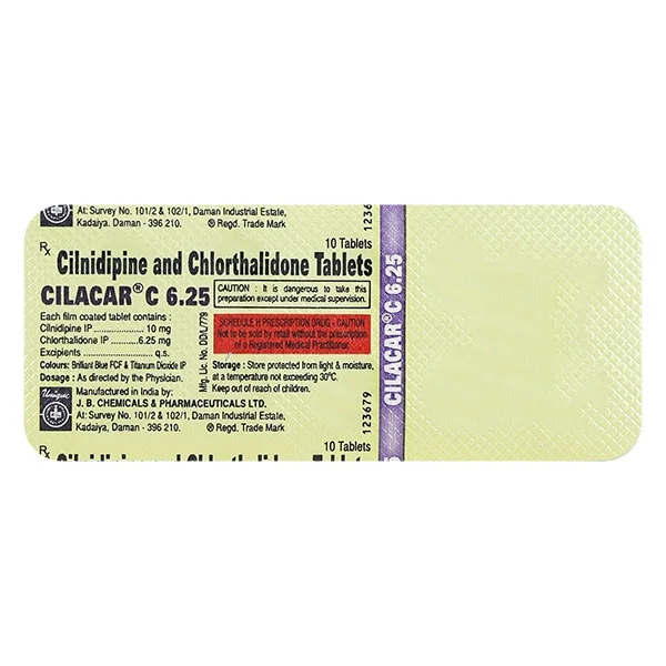 Cilacar C 6.25 Tablet - Prescription Required