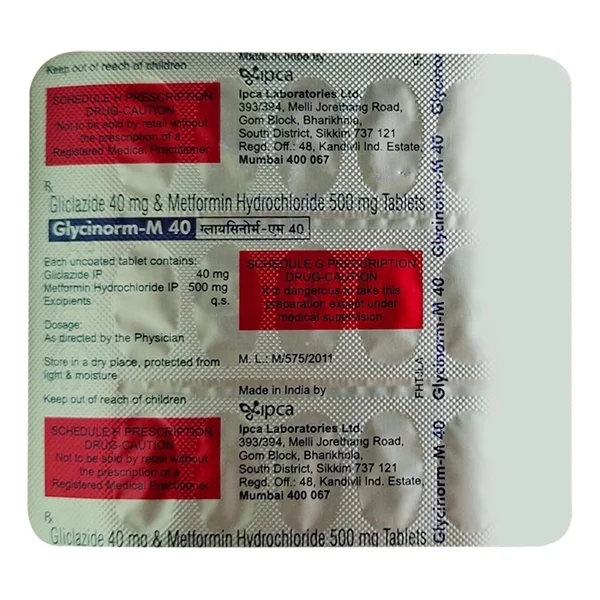 Glycinorm-M 40 Tablet - Prescription Required