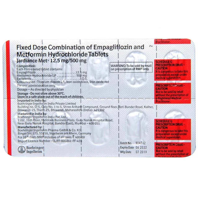Jardiance Met 12.5mg/500mg Tablet - Prescription Required