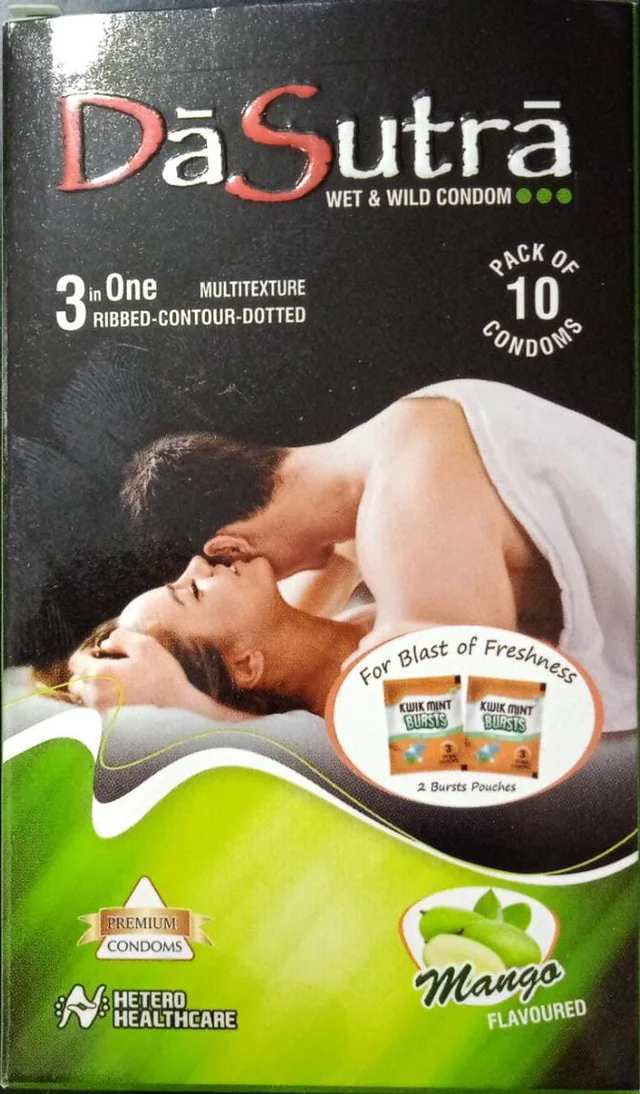 Da Sutra Wet & Wild Condom Mango Flavour(Pack Of 3 Box)