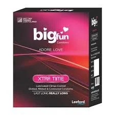 Big Fun Xtra Time Condom 3 pc per Pack (Pack of 3) -