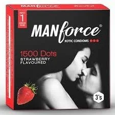 Manforce Xotic Strawberry Condoms 3pc Pack - Pack of 5