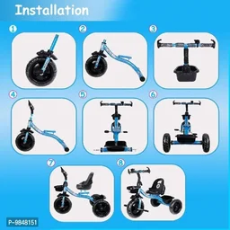 Kids Tricycle for 3 to 5 Years (Blue) - Blue