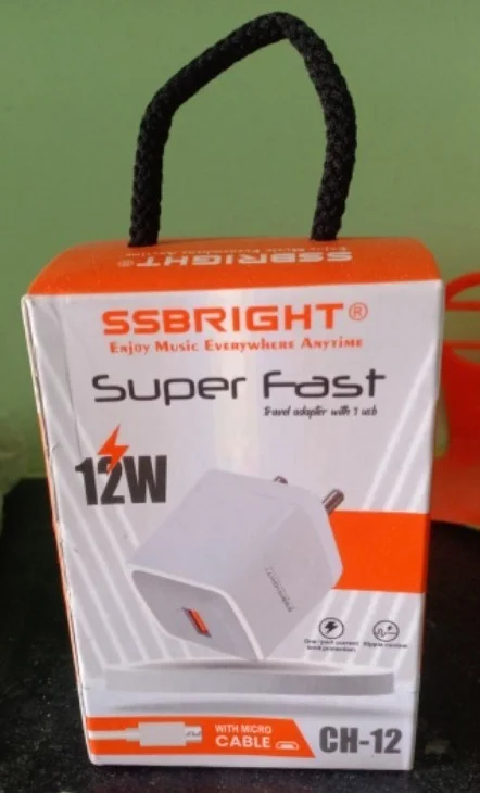 SS Bright Travel Adapter with Micro USB Cable SS Bright 12W Charger