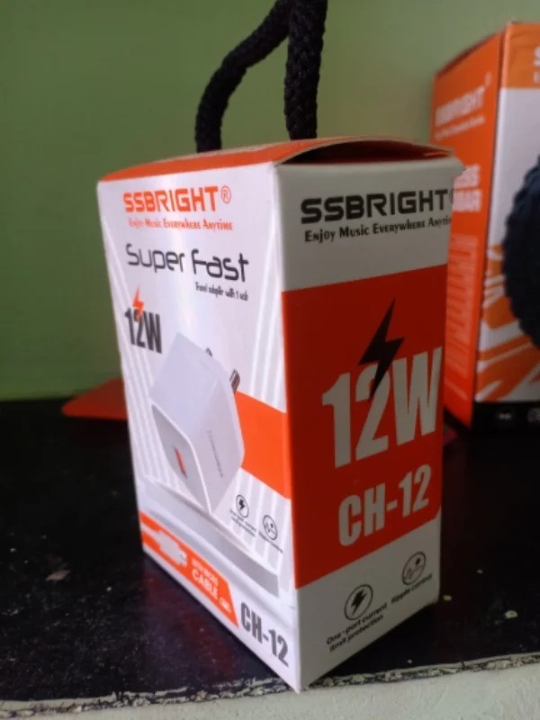 SS Bright Travel Adapter with Micro USB Cable SS Bright 12W Charger