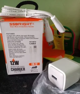 SS Bright Travel Adapter with Micro USB Cable SS Bright 12W Charger