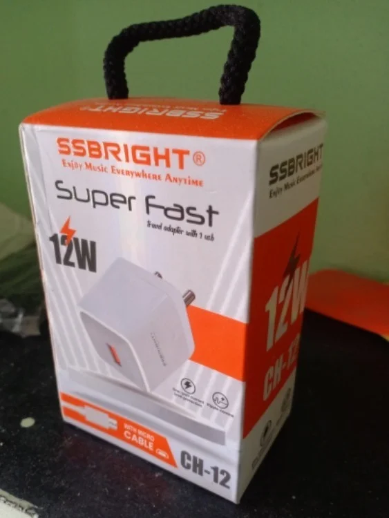 SS Bright Travel Adapter with Micro USB Cable SS Bright 12W Charger