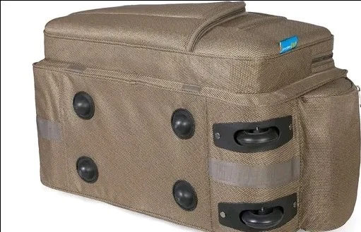 Office Luggage Duffle Strolley Bag with Wheels - Beige