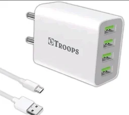 TP Troops 4 Ports USB Charger 22W with Type A (V8) Datacable