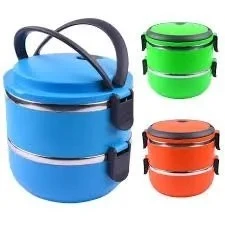 Lunch Box Stainless Steel 2 Layer