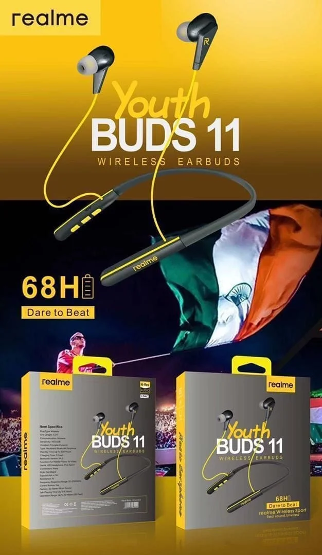 Youth Buds 11 Bluetooth Earphone - Black