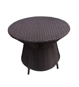Zecado Choco Mocha 4 Seater Patio Coffee Table Set in Brown Corduroy Finish with Yellow Cushion - Brown, Yellow