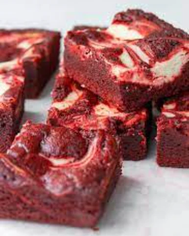 Red Velvet Cream Cheese Swirl Brownie - 250-300 Gms