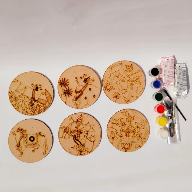 Pichwai Combo - DIY Kit with tempera colours - 4", 4mm